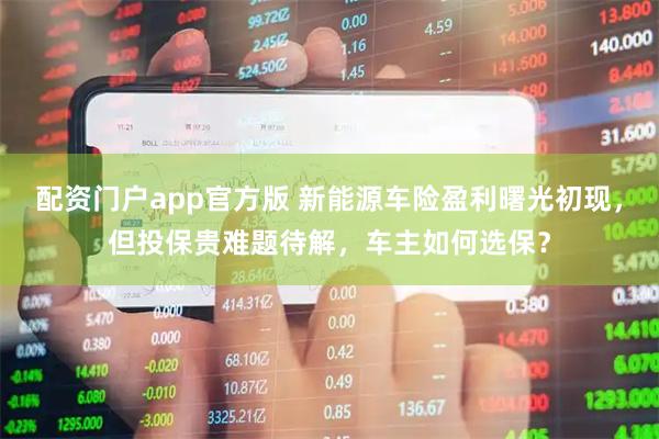 配资门户app官方版 新能源车险盈利曙光初现，但投保贵难题待解，车主如何选保？